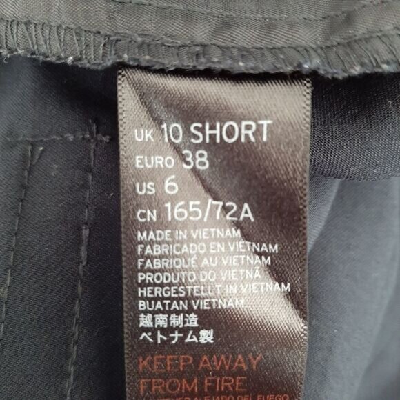 TOPSHOP | Ankle Cropped Dress Pants High Rise Navy Blue Sz 6 - Picture 9 of 9